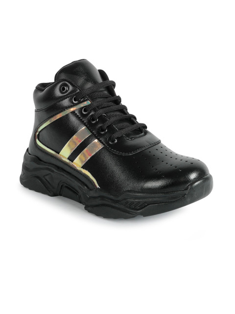 

ZAPATOZ Women Black Mid-Top Walking Shoes
