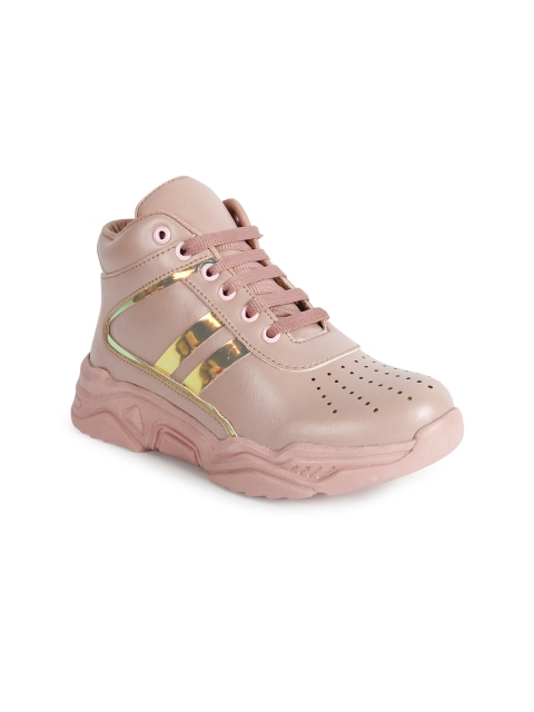 

ZAPATOZ Women Pink PU Mid-Top Walking Shoes