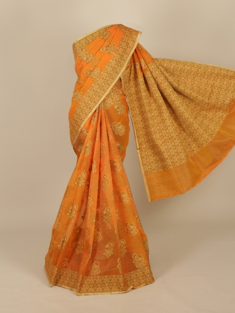 

Pothys Orange Woven Design Saree