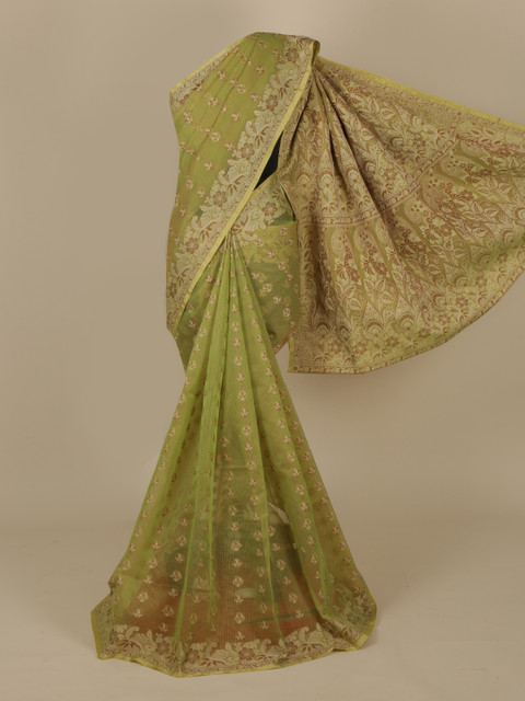 

Pothys Green Woven Design Saree