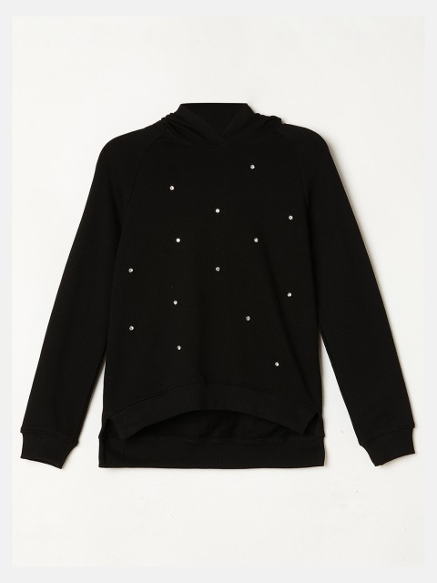 

Bossini Girls Black Solid Sweatshirt