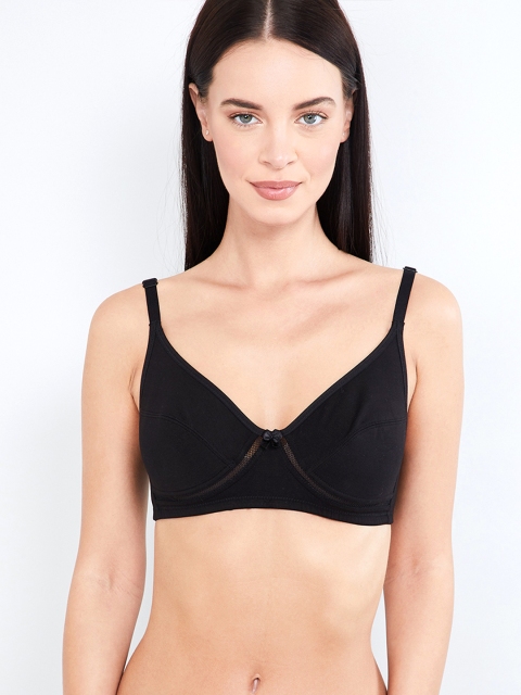 

max Black Solid Non-Wired Non Padded T-shirt Bra SU19SCB02BLACK