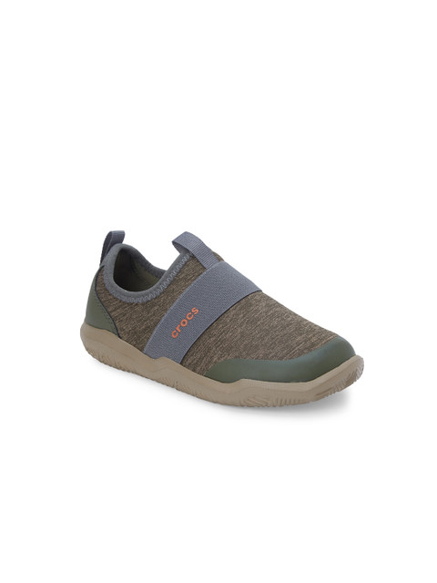 

Crocs Swiftwater Unisex Kids Olive Green Slip-On Sneakers