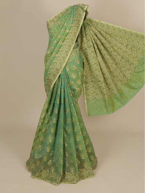 

Pothys Green Woven Design Saree