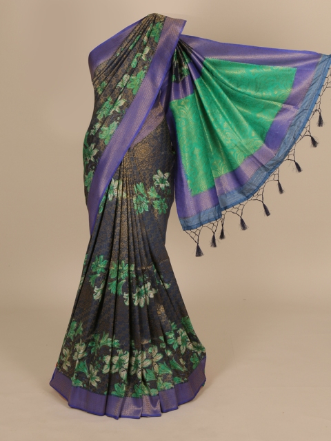 

Pothys Multicoloured Printed Jute Silk Saree, Multi