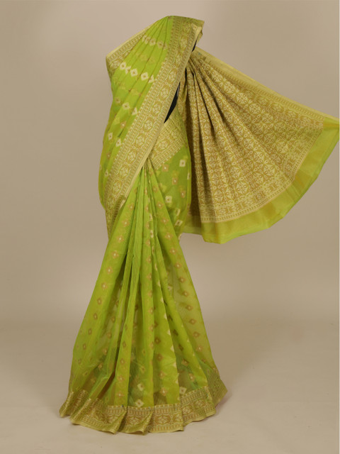

Pothys Green Woven Design Saree