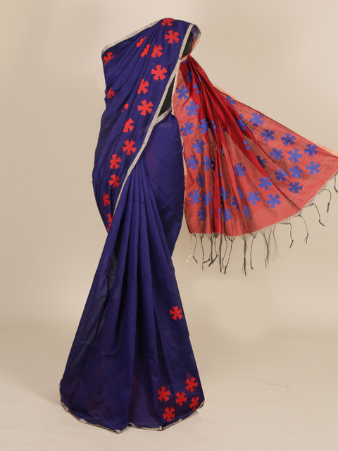

Pothys Navy Blue Woven Design Saree