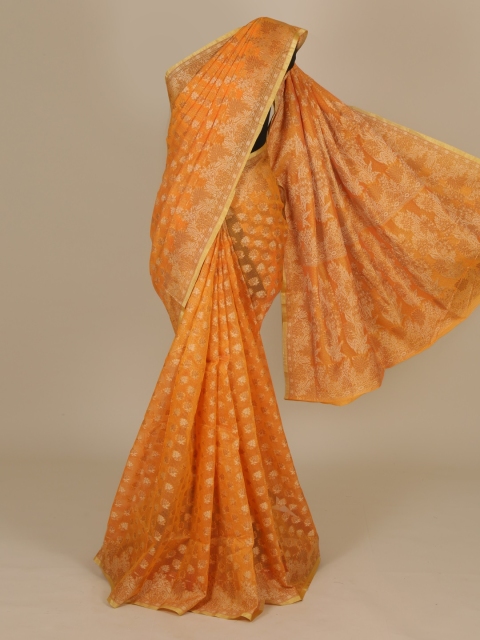 

Pothys Orange Woven Design Saree