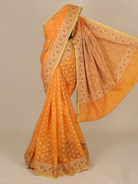 

Pothys Orange Woven Design Saree