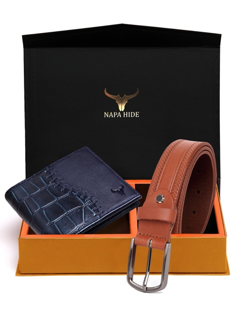 

NAPA HIDE Men RFID Protected Genuine High Quality Leather Wallet & Belt Gift Set, Tan