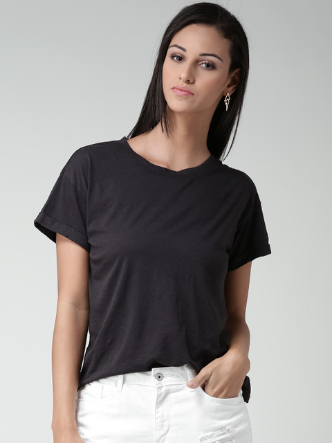

FOREVER 21 Black Cut-Out Back Top