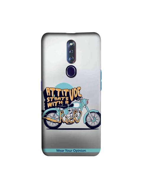 

CelfieDesign Attitude With Kick Oppo F11 Pro Back Cover, Grey