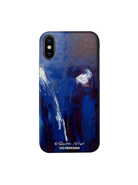 

CelfieDesign Blue & Black Rainfall Apple iPhone XS Sustainable Back Cover