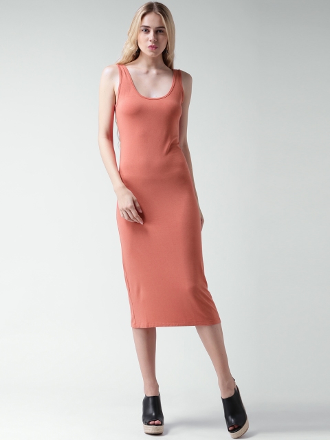 FOREVER 21 Coral Orange Midi Dress