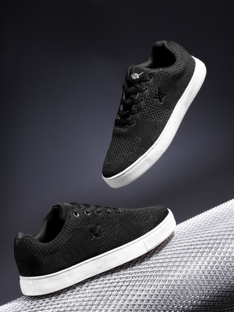 

Hrx By Hrithik Roshan Men Black Woven Design Fly Sneakers
