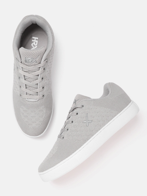 

HRX by Hrithik Roshan Men Grey Woven Design Fly Sneakers