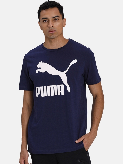 

Puma Men Navy Blue Printed Round Neck T-shirt