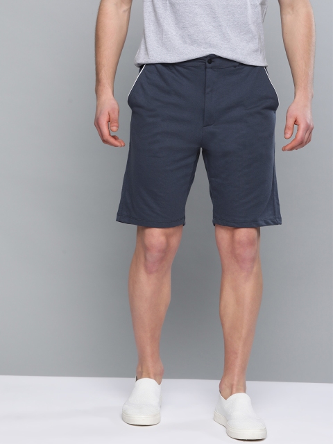 

Mast & Harbour Men Navy Blue Solid Regular Fit Regular Shorts