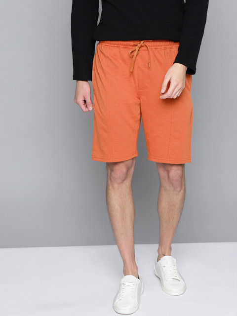 

Mast & Harbour Men Rust Orange Solid Regular Fit Shorts