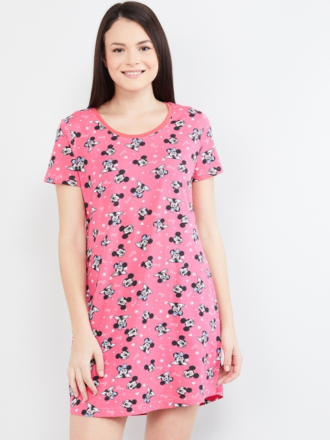 

max Women Pink Printed T-shirt Dress