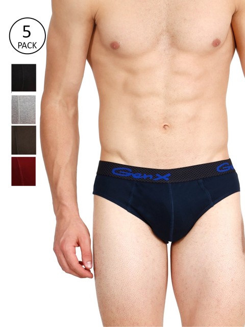 

Genx Men Pack Of 5 Assorted Briefs GENX_RUSH_BRF_OE_5PC