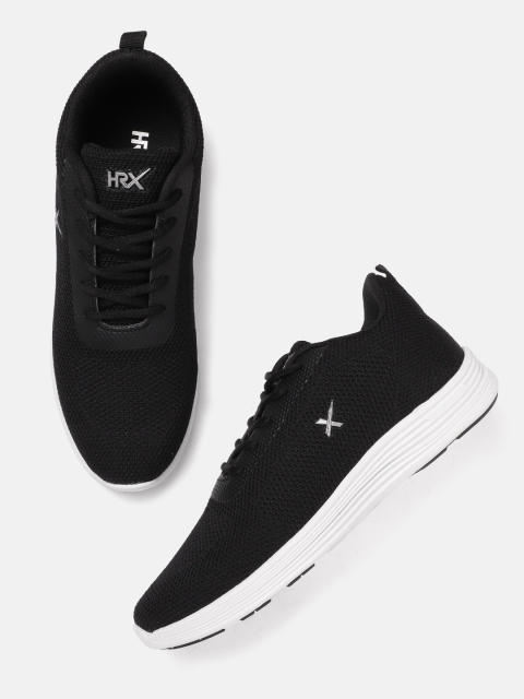 

HRX by Hrithik Roshan Women Black Woven Design Flex Running Shoes