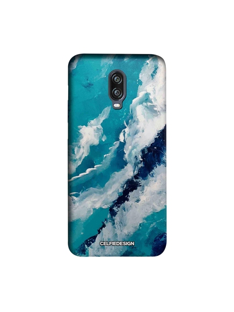 

CelfieDesign Teal Blue Frothy Waves OnePlus 6T Sustainable Back Case