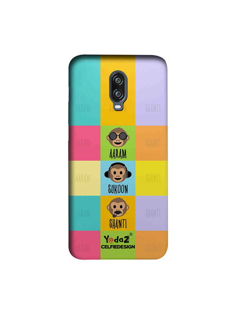 

CelfieDesign Multicolored Aaram Sukoon Shanti OnePlus 6T Sustainable Back Case, Multi