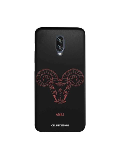 

CelfieDesign Black & Red Aries Zodiac Quirky Sustainable OnePlus 6T Back Cover