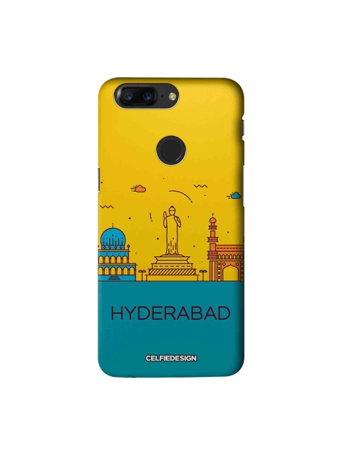 

CelfieDesign Mustard Yellow & Teal Blue Hyderabad Skyline Printed Sustainable OnePlus 5T Back Case