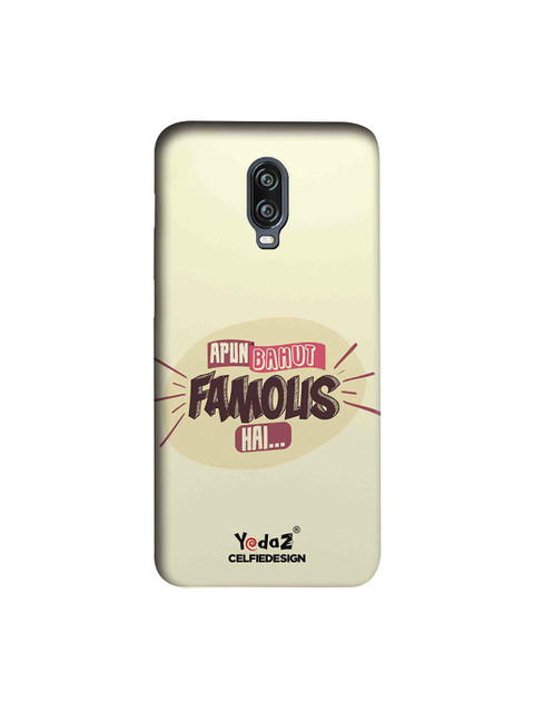 

CelfieDesign Beige Apun Bahut Famous Hai OnePlus 6T Sustainable Back Case