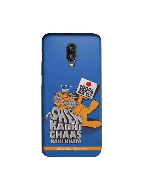 

CelfieDesign Blue & Grey 100 percent Nonveg OnePlus 6T Sustainable Back Cover