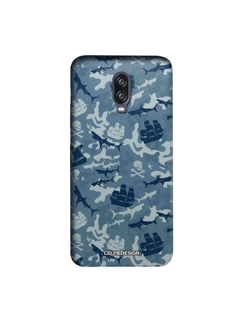 

CelfieDesign Grey & Blue Pirates Pattern OnePlus 6T Sustainable Back Cover