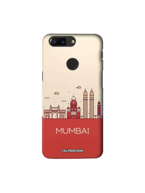 

CelfieDesign Peach-Colored & Red Mumbai skyline OnePlus 5T Sustainable Back Cover