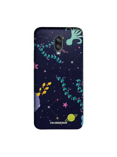 

CelfieDesign Navy Blue & Sea-Green Space Aquarium OnePlus 6T Space And Nature Sustainable Back Cover