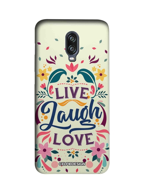 

CelfieDesign Off-White & Pink Live Laugh Love OnePlus 6T Sustainable Back Cover