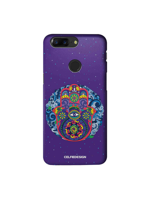 

CelfieDesign Violet & Pink Humsa Mandala OnePlus 5T Sustainable Back Cover