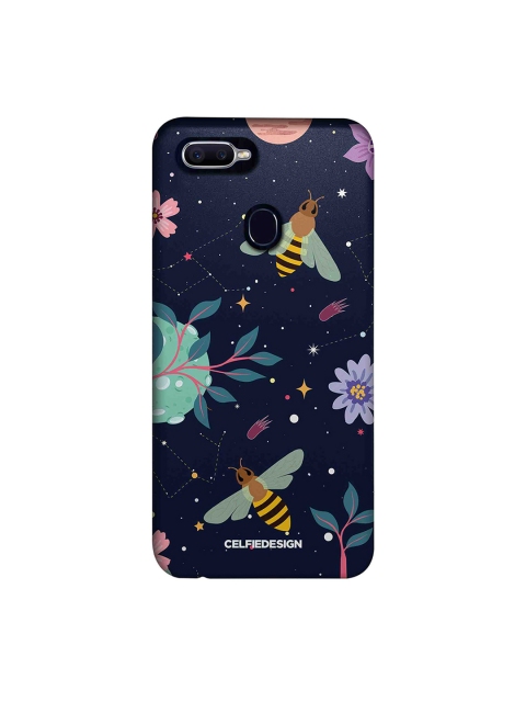 

CelfieDesign Navy Blue & Sea-Green Space Bees Oppo F9 Pro Space And Nature Sustainable Back Cover