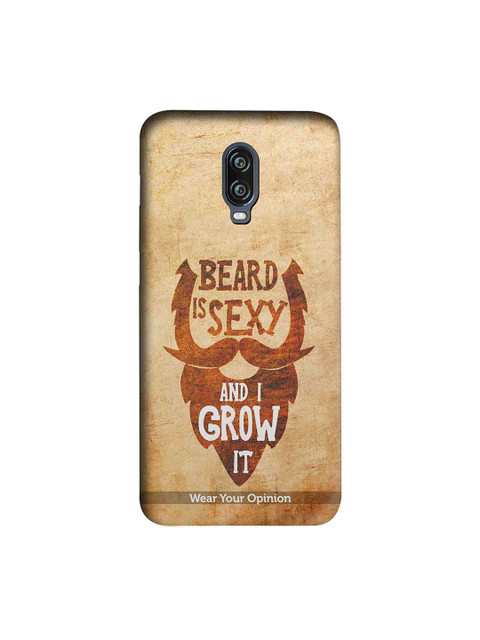 

CelfieDesign Beige & White Beard Is Sexy OnePlus 6T Sustainable Back Cover