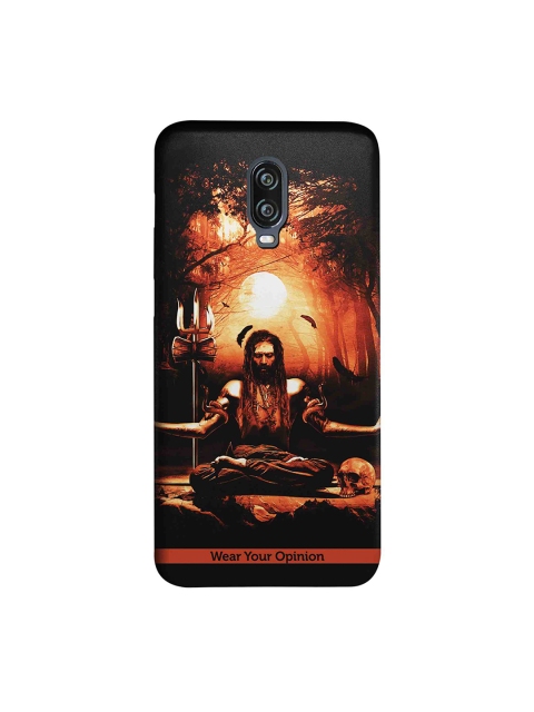 

CelfieDesign Black & Orange Meditation Aghori OnePlus 6T Sustainable Back Cover