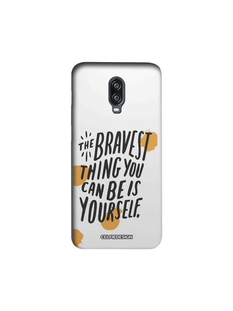 

CelfieDesign White & Black Being Yourself OnePlus 6T Sustainable Back Cover
