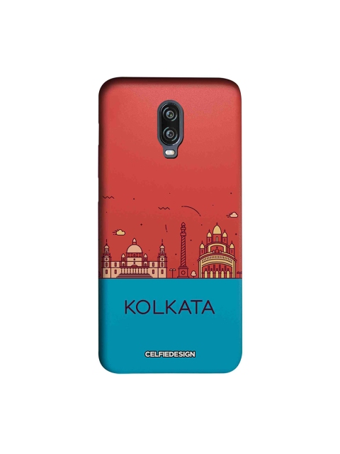 

CelfieDesign Red & Blue Kolkata Skyline OnePlus 6T Sustainable Back Cover