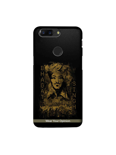 

CelfieDesign Black & Yellow Bhagat Singh Series OnePlus 5T Sustainable Back Cover