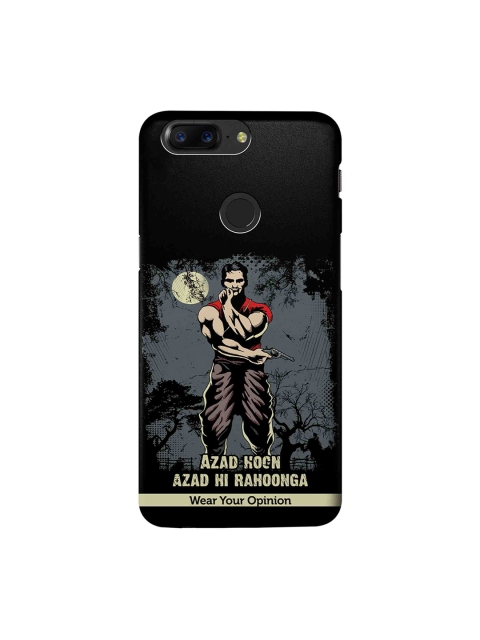 

CelfieDesign Black & Grey Azaad hoon Printed OnePlus 5T Sustainable Back Cover