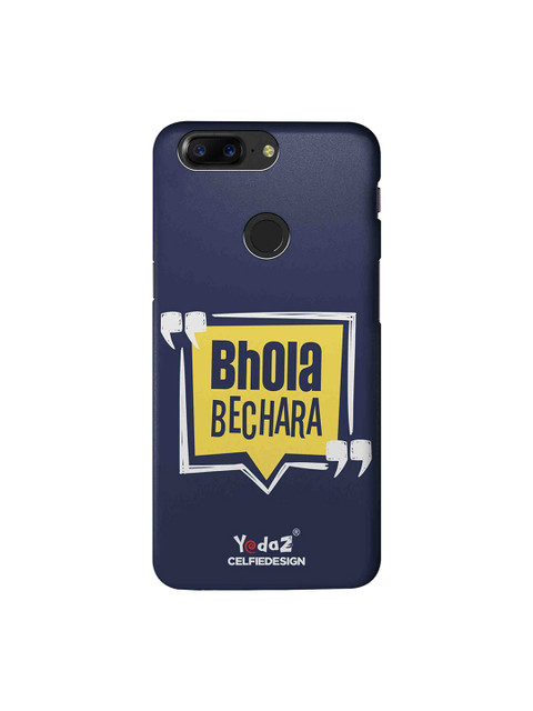 

CelfieDesign Navy Blue & Yellow Bhola Bechara Printed OnePlus 5T Sustainable Back Cover