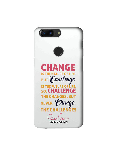 

CelfieDesign White & Pink Challenge AB Quotes OnePlus 5T Sustainable Back Cover