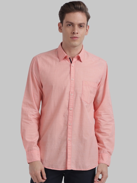 

Parx Men Orange Slim Fit Solid Casual Shirt