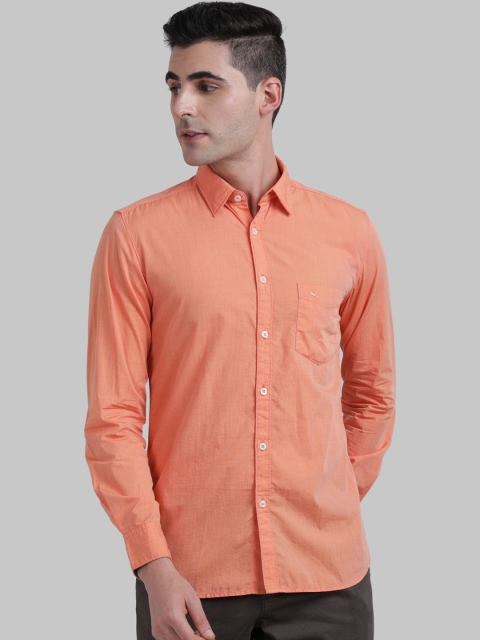 

Parx Men Orange Slim Fit Solid Casual Shirt
