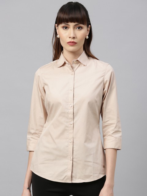 

Park Avenue Woman Women Brown Regular Fit Solid Casual Shirt