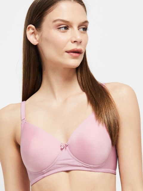 

max Women Pink Solid Non-Wired Lightly Padded T-shirt Bra SU20PDNW02